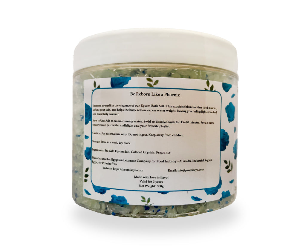 Novalin Epsom Bath Salt with Blue Crystals