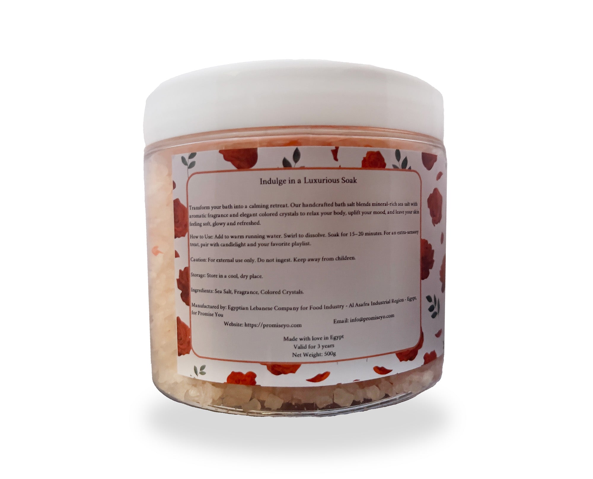 Novalin Bath Salt with Orange Crystals