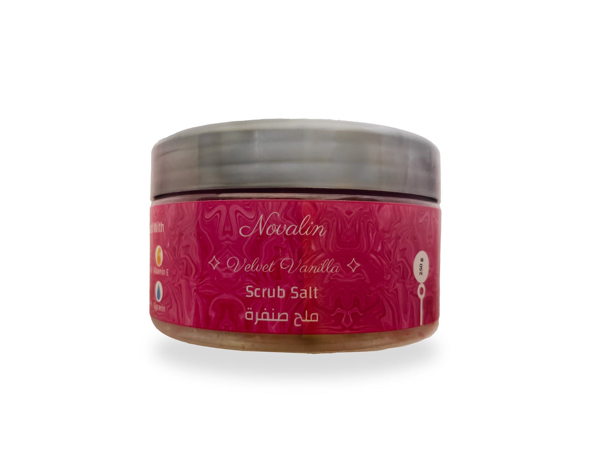 Novalin Scrub Salt with Pink Crystals