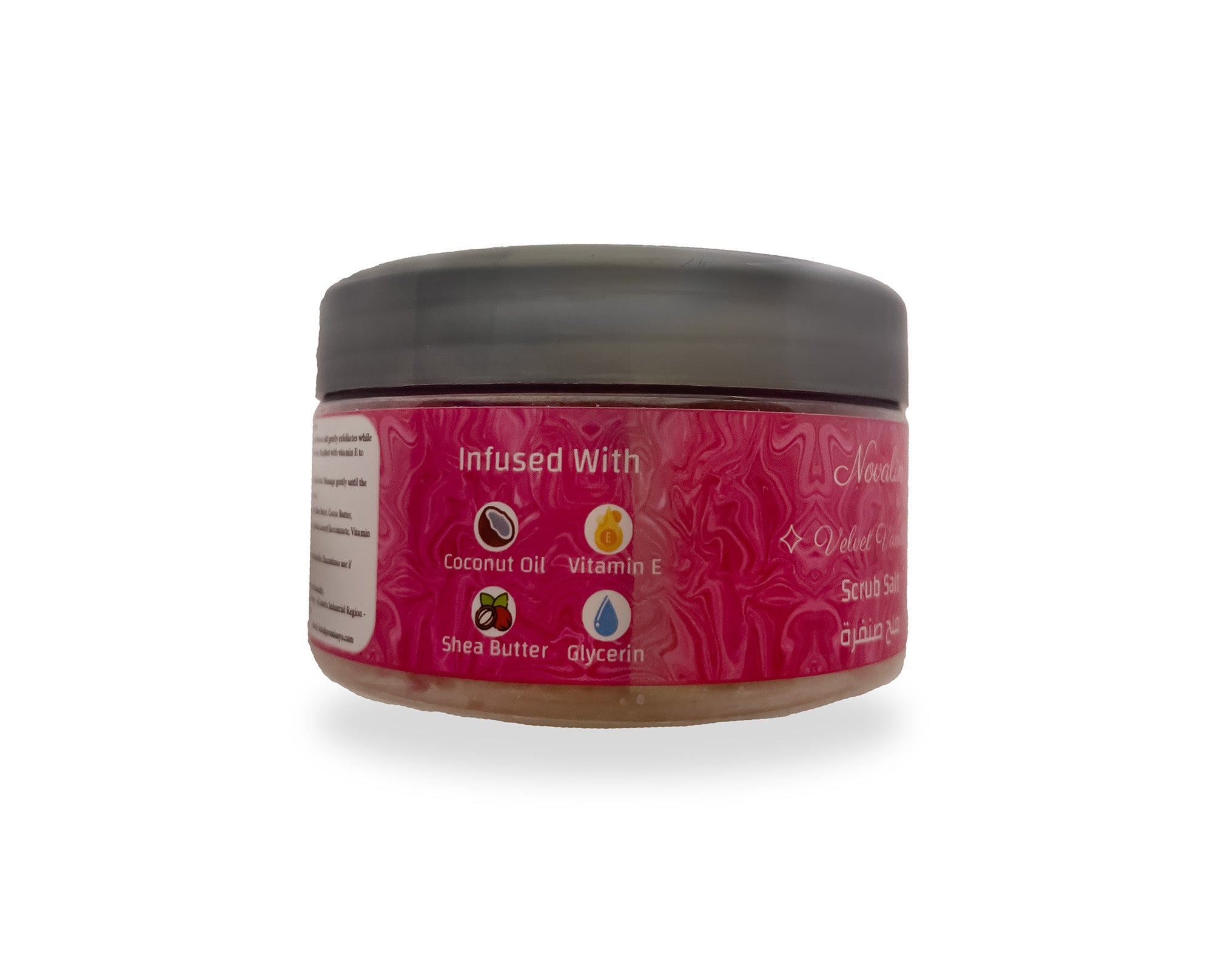 Novalin Scrub Salt with Pink Crystals
