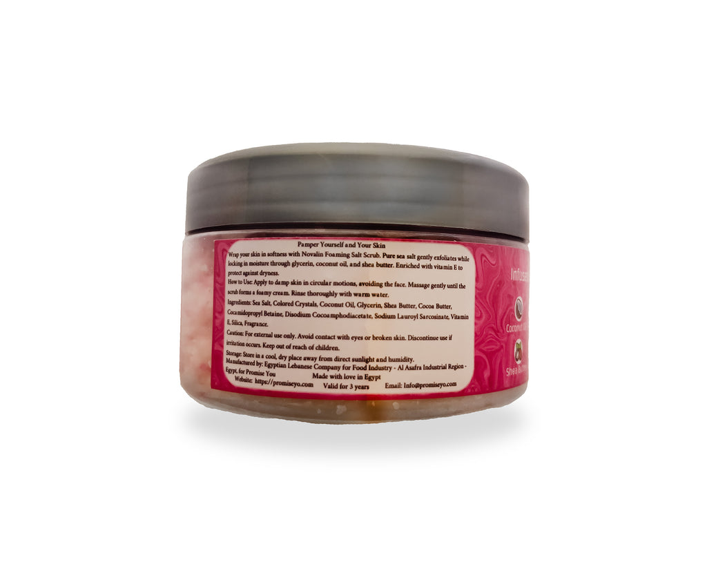 Novalin Scrub Salt with Pink Crystals