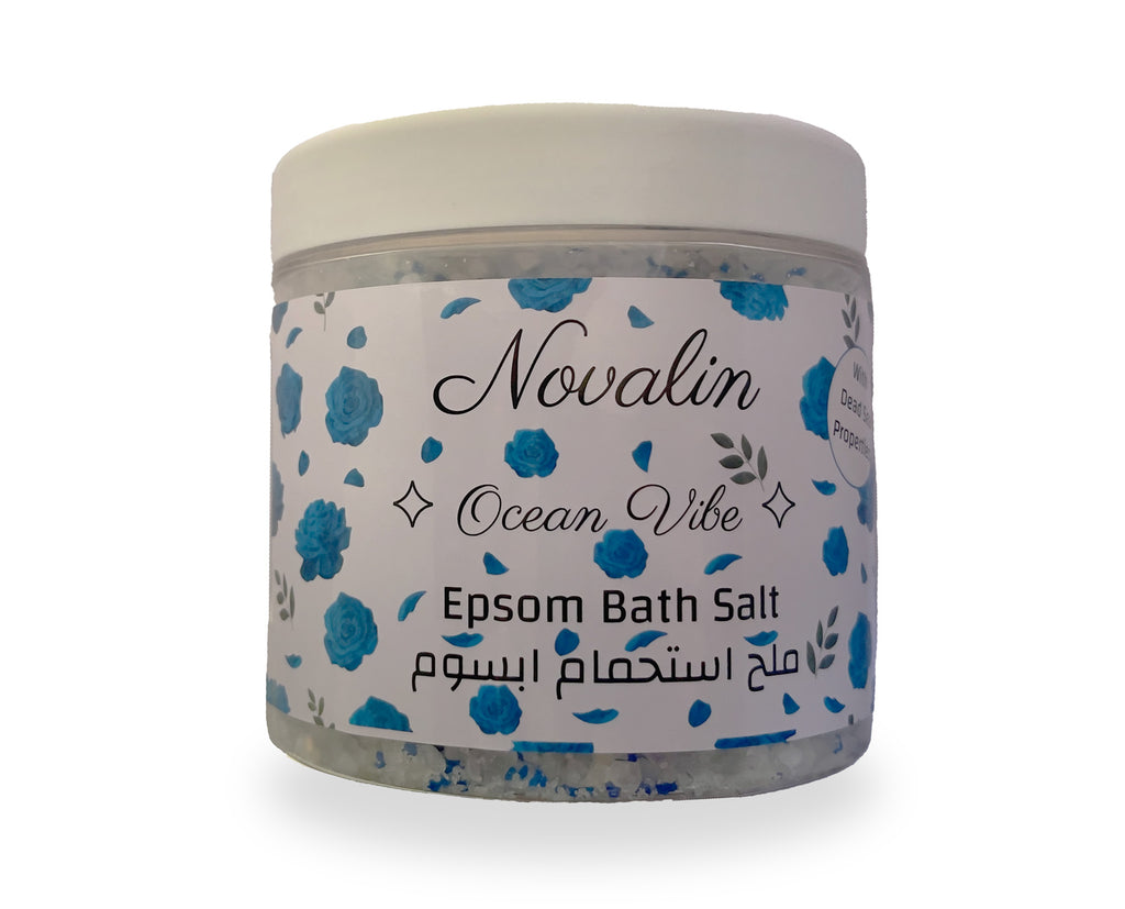Novalin Epsom Bath Salt with Blue Crystals